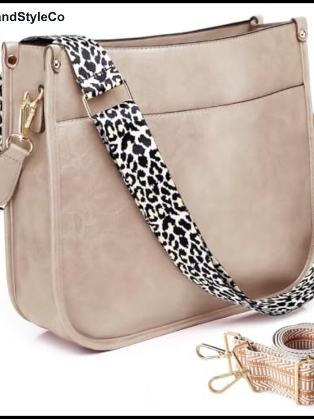 Vegan Leather Crossbody Bag Women Purse Shoulder Bag Adjustable Strap